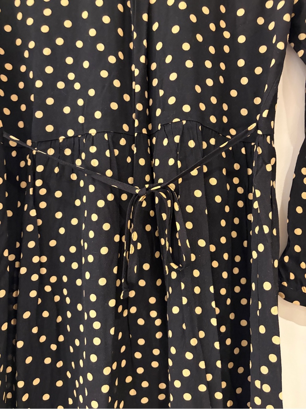 Mango Black Dress with Yellow Polka Dots - Picture 5 of 5